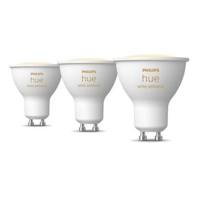 Philips Hue White Ambiance GU10 4.2W Reflector, set of 3