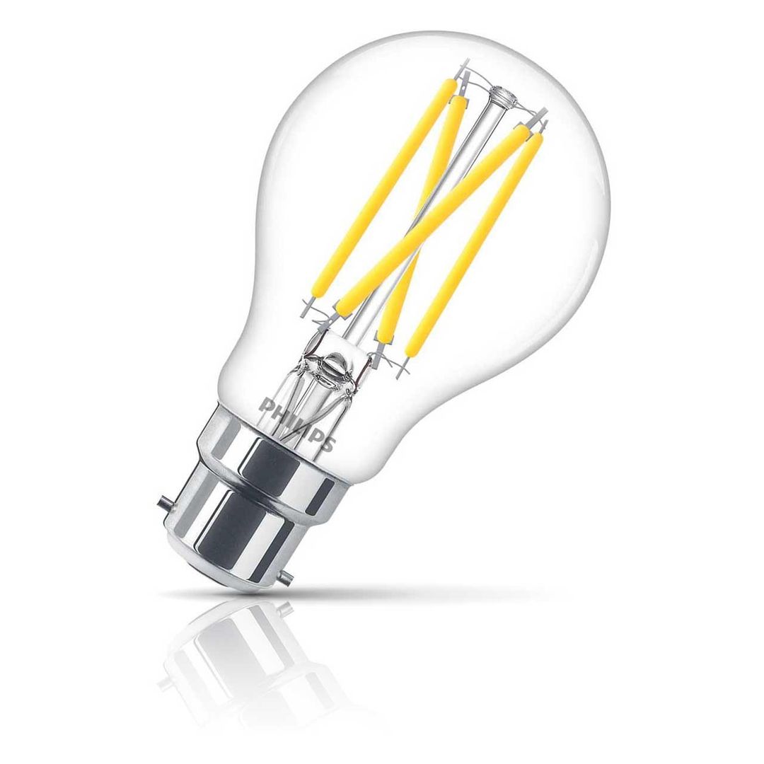 Philips Master LED DimTone GLS Bulb B22 Bayonet 5.9W 2200K-2700K Warm White Clear - Image 1