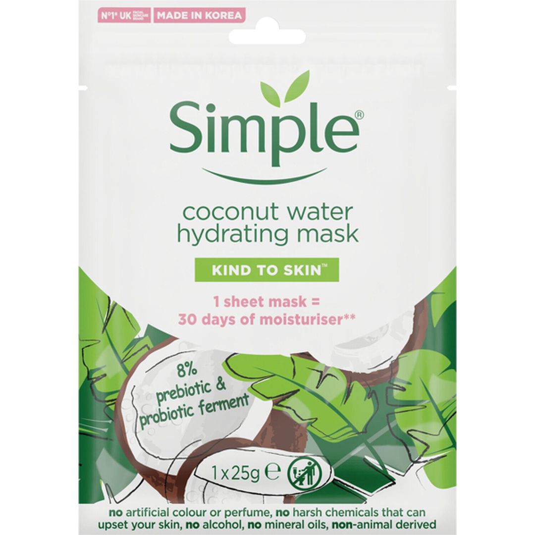 Simple Coconut Water Hydrating Mask - White - Image 1