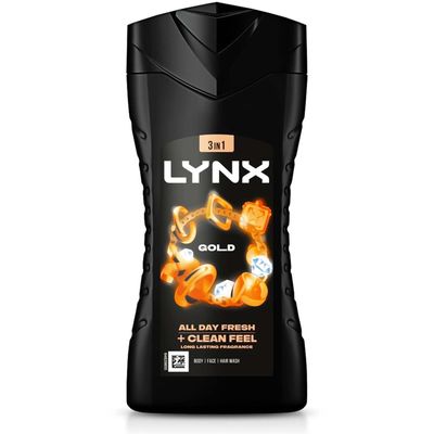 Lynx Africa Shower Gel 225ml - Pack of 3 - 1mm / Oud Wood & Fresh Vanilla