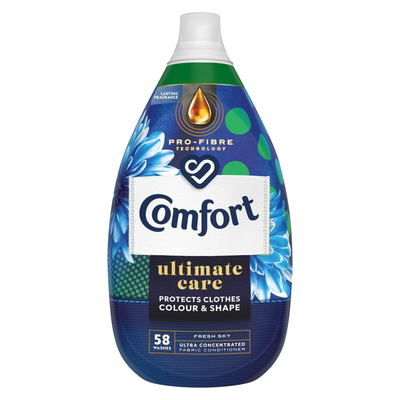 Comfort Ultra-Concentrated Fabric Conditioner Ultimate Care Fresh Sky 58 washes (870 ml)
