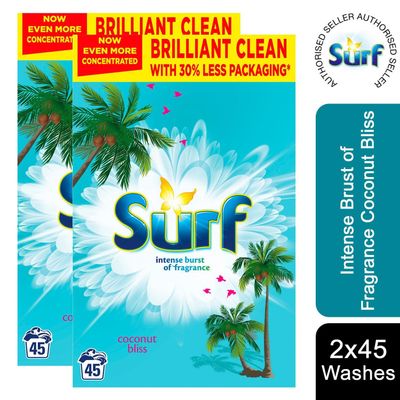 Surf Concentrated Coconut Bliss Laundry Powder 2.25kg 45W - Thumbnail 2