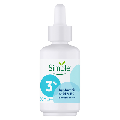 Simple Hydrate+ Serum 3% Hyaluronic Acid + B5 Moisture Boost Face, 30ml - White