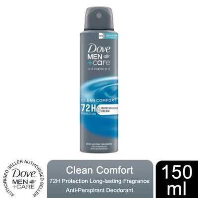 Dove MenCare Antiperspirant Deodorant 72H Protection, Clean Comfort - 150 ml - 1 - Thumbnail 2