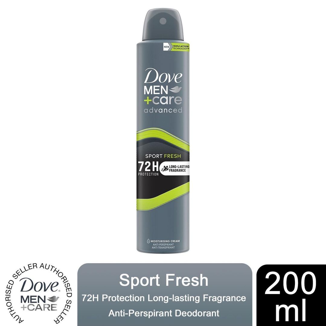 Dove Anti-Perspirant MenCare Advanced Sport Fresh 72H Protection Deo, 200ml - 1 - Image 1