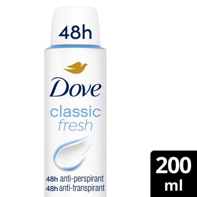 Dove Anti-Perspirant Aerosol Classic Fresh 200 ml - Thumbnail 2