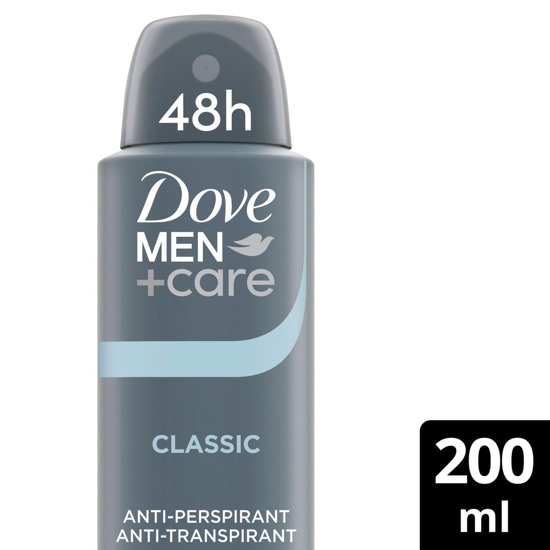 Dove Men +Care Classic Anti-Perspirant 200ml - Grey - Image 1