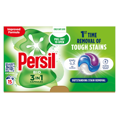 Persil 3 in 1 Washing Capsules Bio 15 washes - Thumbnail 2