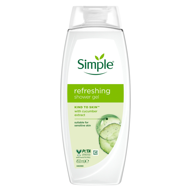 Simple Kind to Skin Shower Gel Refreshing 450 ml - Image 1