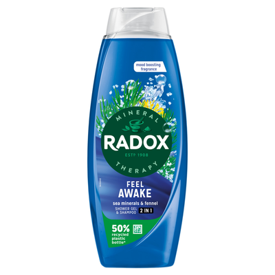 Radox Mineral Therapy 2-in-1 Shower Gel & Shampoo Feel Awake 675 ml - Thumbnail 2