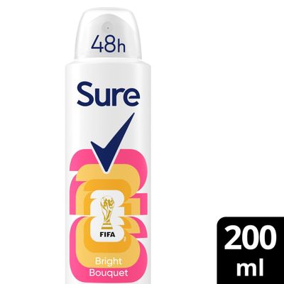 Sure FIFA Limited Edition Bright Bouquet Anti-Perspirant Aerosol 200 ml - Thumbnail 2