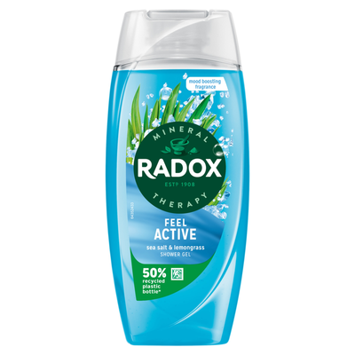 Radox Mineral Therapy Shower Gel Feel Active with Sea Salt & Lemongrass, 225ml - 3