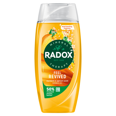Radox Mineral Therapy Shower Gel Feel Revived Mandarin & Apricot Scent, 225ml - 3