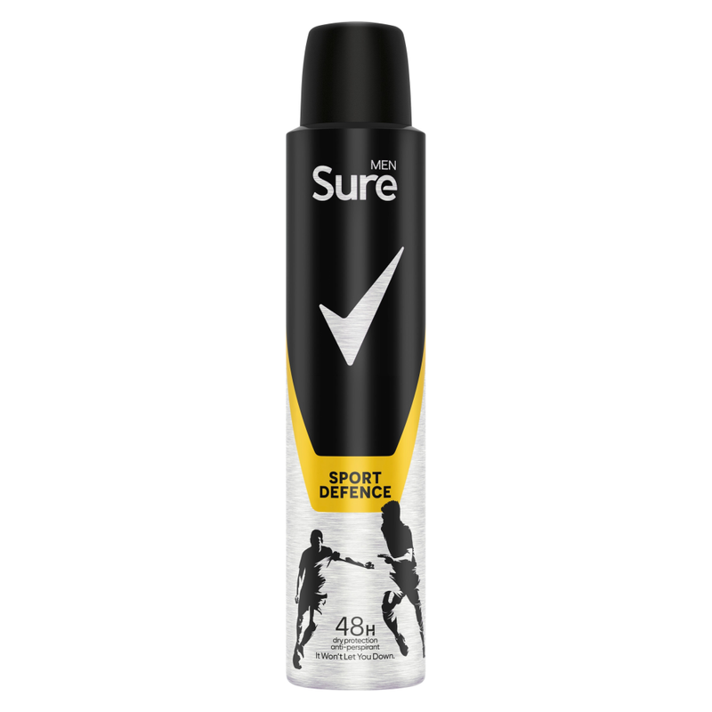 Sure Men Anti-Perspirant Sport Defence 200ml - Black - Image 1