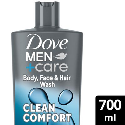 Dove Men+Care Hydrating 3-in-1 Hair, Face and Body Wash Clean Comfort 700 ml - Thumbnail 2