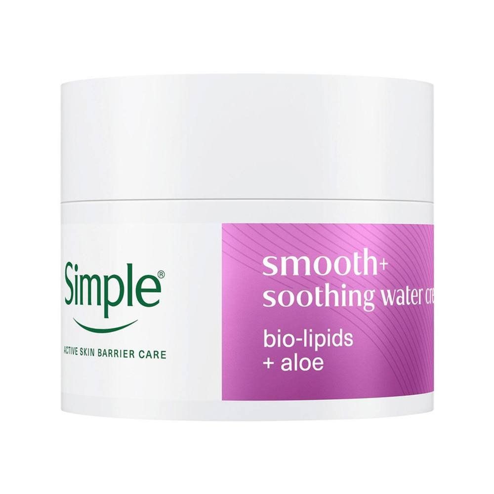 Simple Smooth+ Soothing Water Cream Face Moisturiser Hydrating Care 50ml - White - Image 1