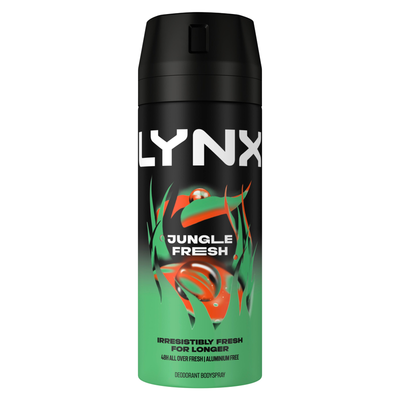 Lynx Body Spray Jungle Fresh 48H High Definition Fragrance Deodorant 150ml, 18 pack - 7cm / 17cm - Thumbnail 2