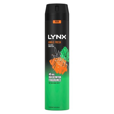 Lynx XXL Body Spray Jungle Fresh 48H High Definition Fragrance Deo 250ml, 18pack - 7cm / 23cm