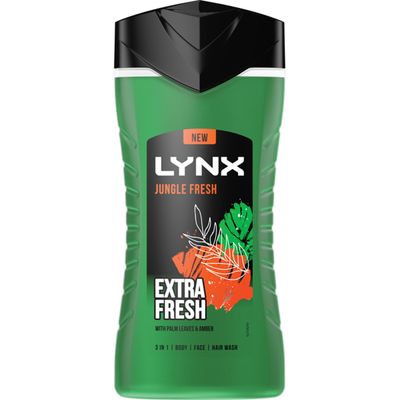 Lynx Jungle Fresh Extra Fresh Shower Gel 225ml - Green - Thumbnail 2