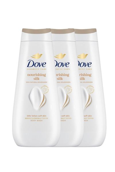 Dove Women's 'Body wash' Nourishing Silk 24H Renewing Micromoisture, 3x400ml in White