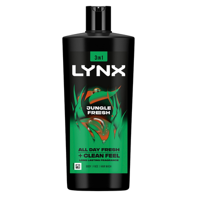 Lynx Jungle Fresh Shower Gel 700ml - Black - Thumbnail 2