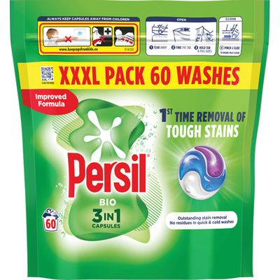 Pack of 60 Persil 3 in 1 Bio Capsules