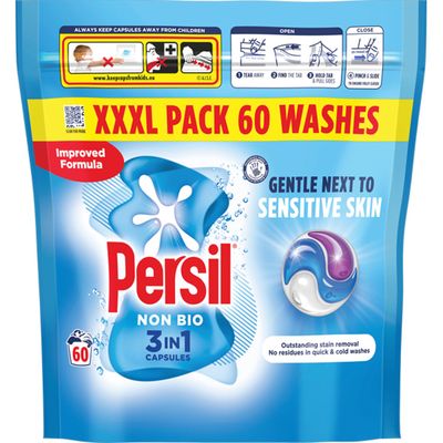 Pack of 60 Persil 3 in 1 Non-Bio Capsules - Thumbnail 2