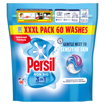 Pack of 60 Persil 3 in 1 Non-Bio Capsules