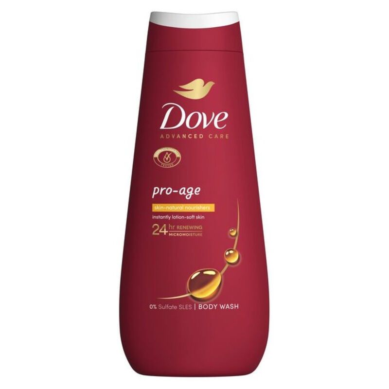Dove Women's 'Body Wash' Pro Age for 24Hrs Renewing Micromoisture, 3x 400ml in White - Image 1