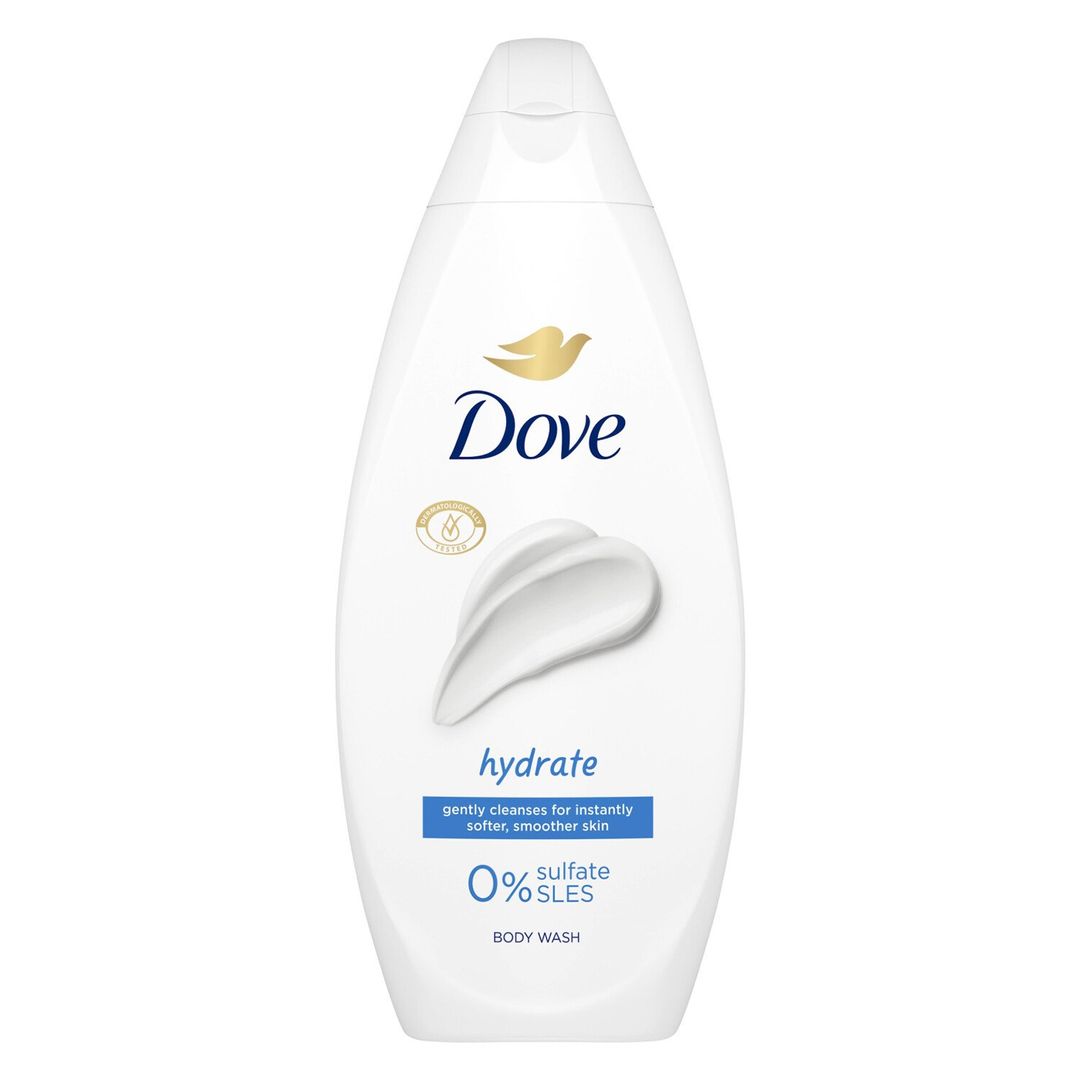 Dove Hydrate Body Wash 225ml - White - Image 1