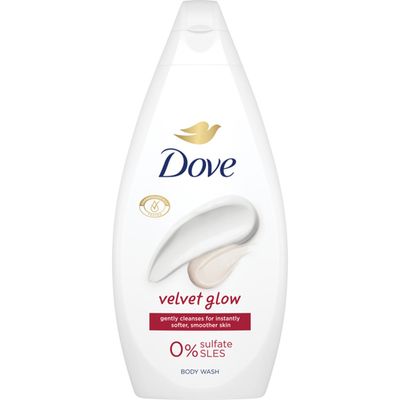Dove Velvet Glow Body Wash - White