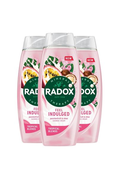 Radox Men's 3x Mineral Therapy Feel Indulged 'Shower Cream' Passion Fruit & Sea, 450ml in Pink