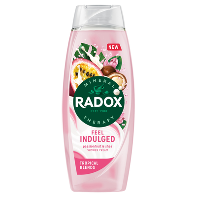 Radox Men's 3x Mineral Therapy Feel Indulged 'Shower Cream' Passion Fruit & Sea, 450ml in Pink - Thumbnail 2