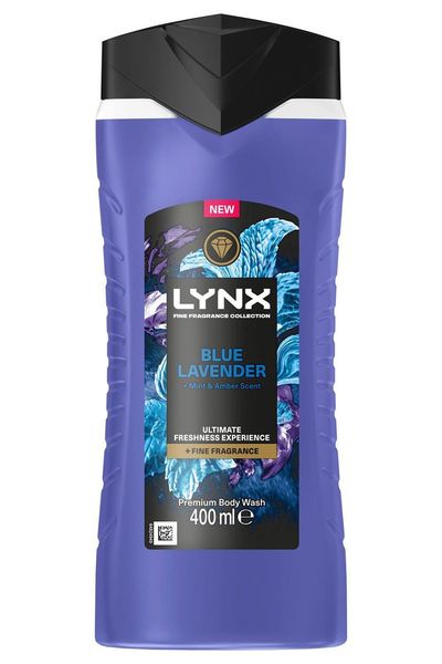 Lynx Blue Lavender Body Wash with 12Hrs of Freshness for Men, 400ml - 10cm