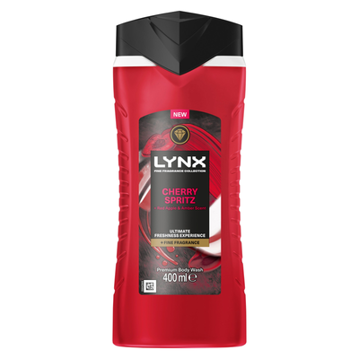 Lynx Cherry Spritz Body Wash with 12Hrs of Freshness for Men 400ml, 6 Pack - 10cm - Thumbnail 2