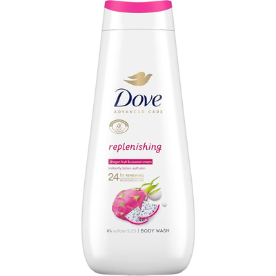 Dove Women's Advanced Care Body Wash Replenishing 400ml, 3 Pack in White - Thumbnail 2