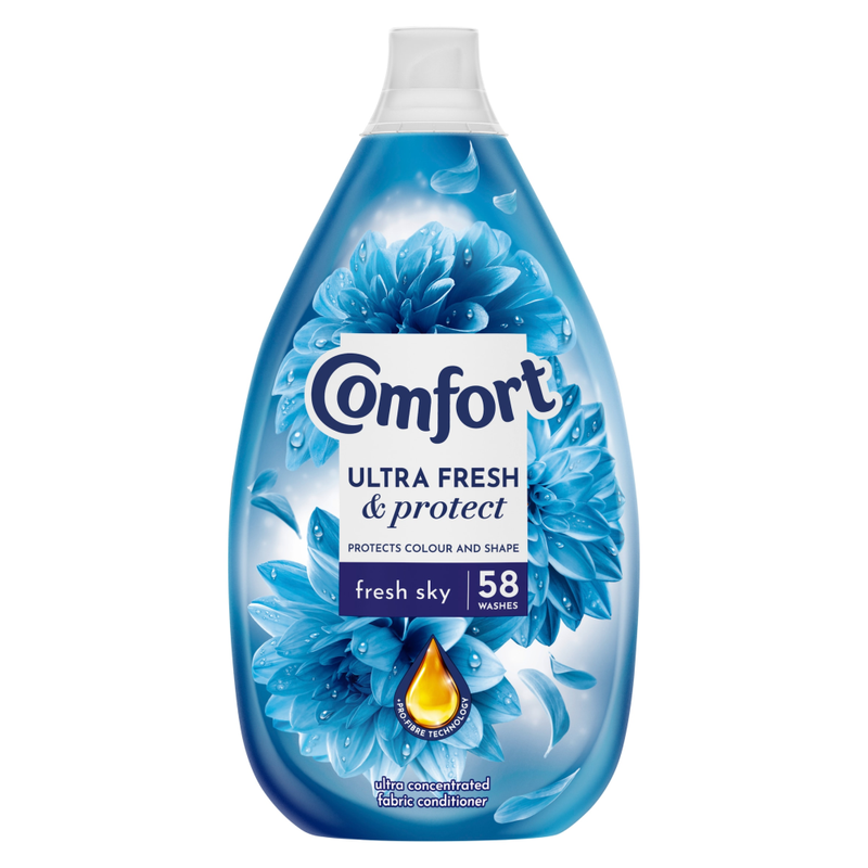 Comfort Ultra Fresh & Protect Fabric Conditioner Fresh Sky 58 washes (870 ml) - Image 1
