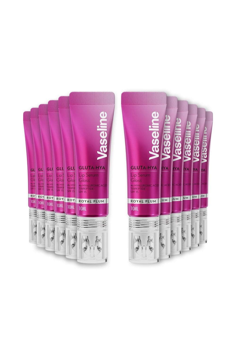 Vaseline Gluta-Hya Lip Serum Gloss Royal Plum Hydrating Moisture Care, 10ml - Pink - Image 1