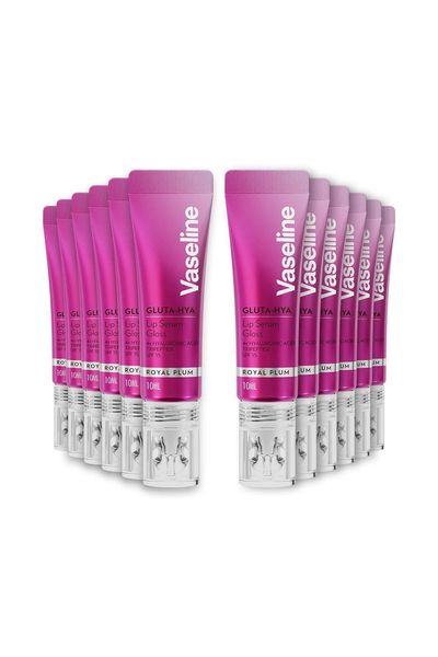 Vaseline Gluta-Hya Lip Serum Gloss Royal Plum Hydrating Moisture Care, 10ml - Pink