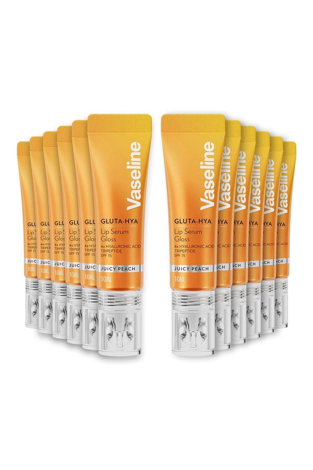 Vaseline Gluta-Hya Lip Serum Gloss Juicy Peach Hydrating Moisture Care, 10ml - Yellow - Image 1