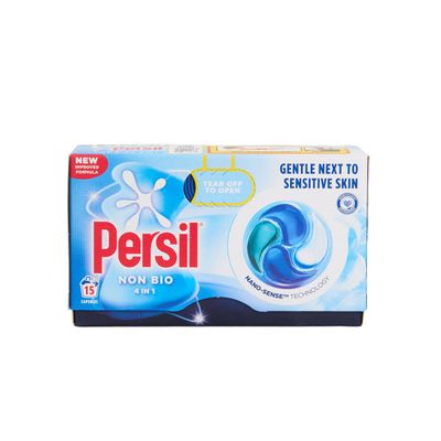 Persil Non Bio 4 in 1 fast-dissolving laundry capsules, 15 washes