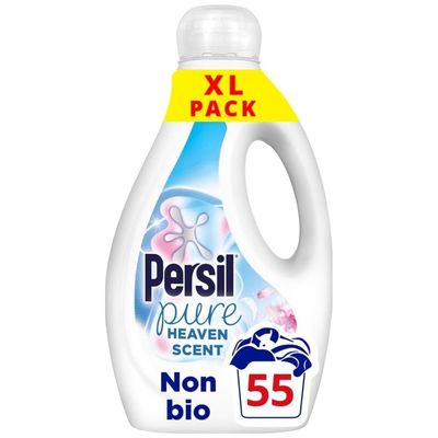Persil Non-Bio Liquid Laundry Detergent Pure Heaven Scent Assorted 55 Wash Packs