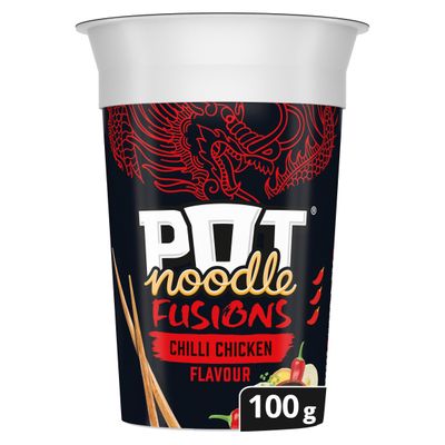 Pot Noodle Fusions Chilli Chicken Instant Snack 100 g - Thumbnail 2