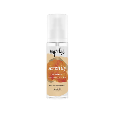 Impulse Serenity 'Body Mist' 150ml 3 Pack Ginger & Earthy Musk Scent in Clear | Size: 3pc - Thumbnail 2