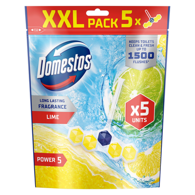 Pack of 5 Domestos Power 5 Rim Blocks - Thumbnail 2