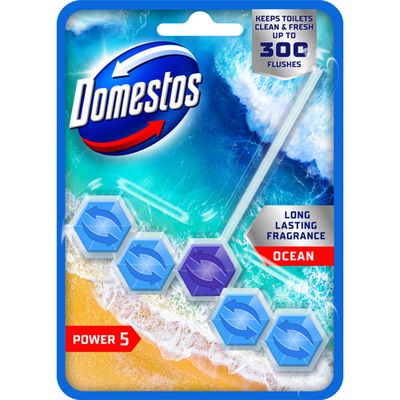 Domestos Power 5 Rim Block - Ocean - Thumbnail 2