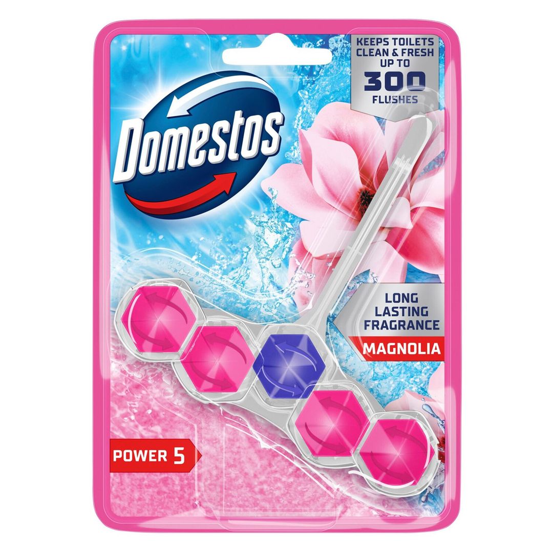 Domestos Power 5 Rim Block - Magnolia - Image 1