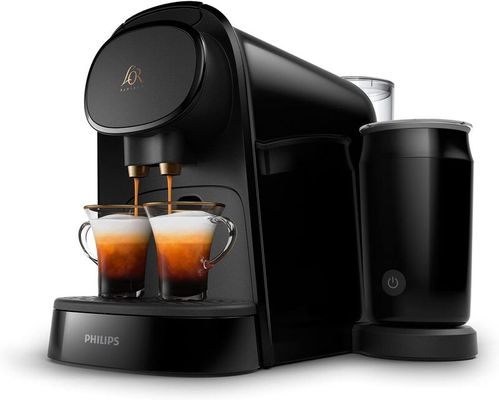 L'OR Latte by Philips LM8014/60 Coffee Machine - Black, Black