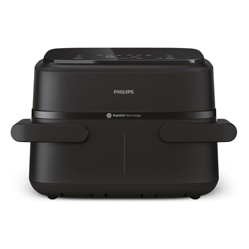 PHILIPS 1000 Series NA150/09 7.1L FlexDrawer Dual Basket Air Fryer - Black, Black - Image 1
