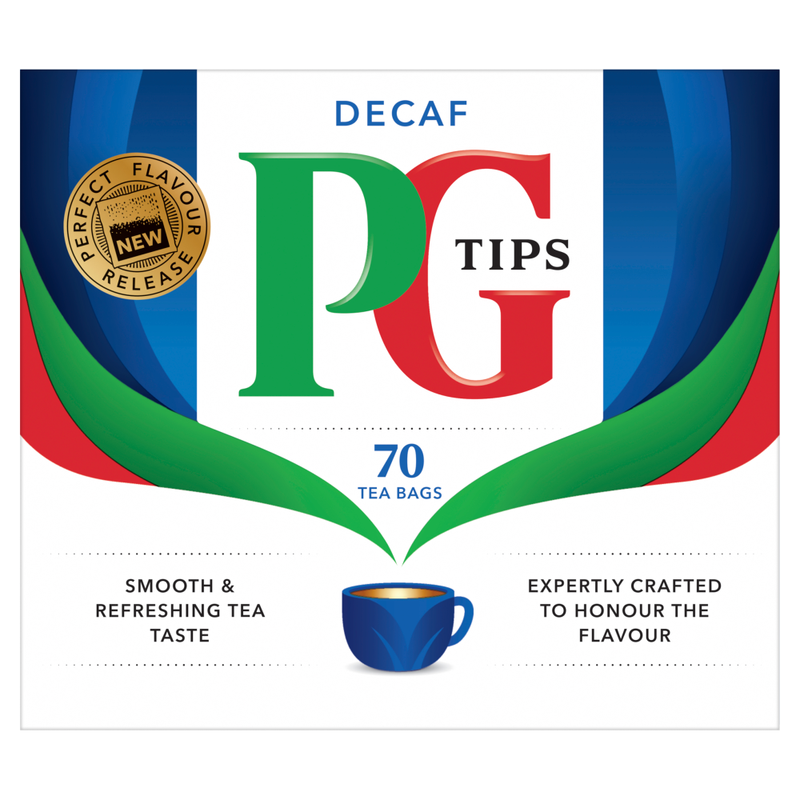 PG Tips 70 Decaf Tea Bags 203g - Image 1